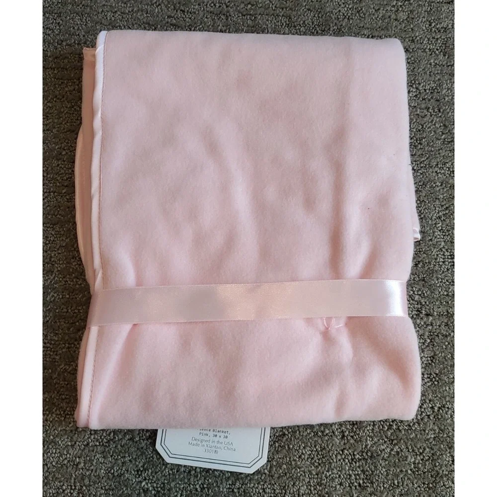 American Baby Company Fleece Receiving Blanket Pink Baby Shower Girl Gift NEW